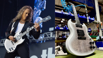 Kirk Hammett cùng cây Gibson đặc biệt trong đêm diễn “Back To The Beginning”