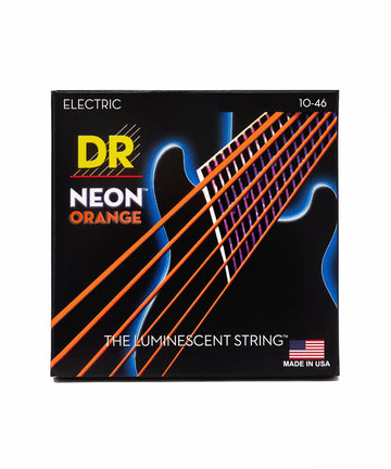 Dây đàn màu phát quang guitar điện DR Strings HI-DEF NEON™ - ORANGE Colored Electric Guitar Strings: Medium 10-46