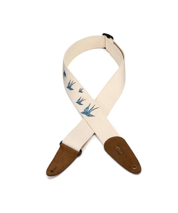 Dây đeo đàn guitar Levy's MC8U-006 Nature Cotton Series Guitar Strap - Blue Bird