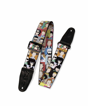 Dây đeo đàn guitar Levy's MPD2-104 Graphic Waves Series Polyester Guitar Strap - Pop Art