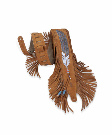 Dây đeo đàn guitar Levy's MS17AIF-004 Grand Mesa Series Suede Guitar Strap - Fringe Feather