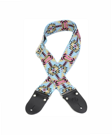 Dây đeo đàn LM Products Azteca Guitar Strap - Blue/Yellow