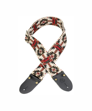 Dây đeo đàn LM Products Azteca Guitar Strap - Red/White