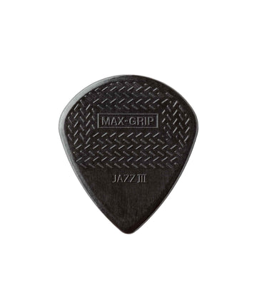 Phím đàn Jim Dunlop Nylon Max-Grip Jazz III Guitar Pick - Black "Stiffo", 1.38mm