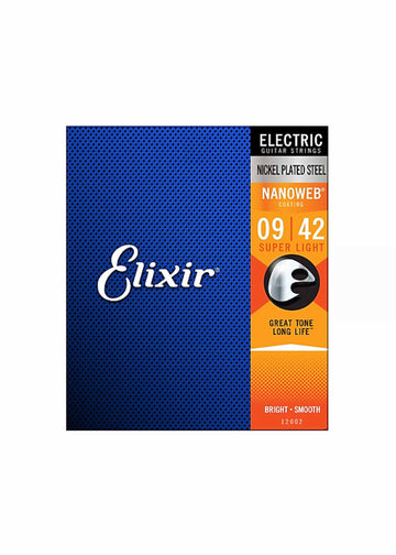 Dây đàn guitar điện Elixir Nanoweb Electric Guitar Strings, Super Light, 09-42