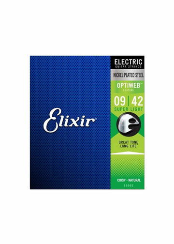 Dây đàn guitar điện Elixir Optiweb Electric Guitar Strings, Super Light, 09-42