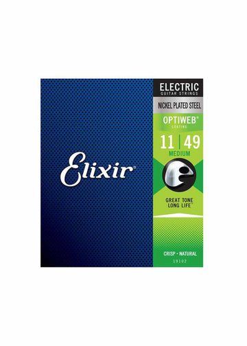 Dây đàn guitar điện Elixir Optiweb Electric Guitar Strings, Medium, 11-49