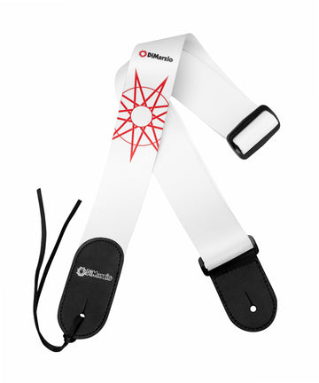 Dây đeo đàn guitar DiMarzio DD3149 Jim Root #4 Standard Guitar Strap - White
