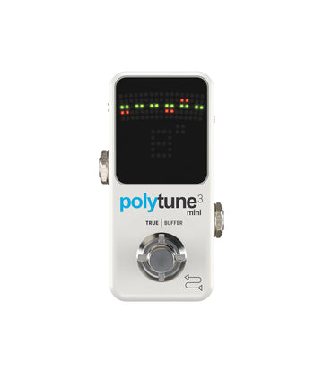 TC Electronic PolyTune Mini 3 Polyphonic LED Guitar Tuner Pedal with Buffer