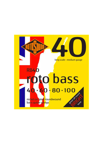 Dây đàn guitar bass Rotosound RB40 Roto Nickel Electric Bass 4 Strings Long Scale 40-100 Medium