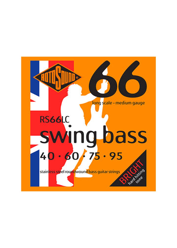 Dây đàn guitar bass Rotosound RS66LC Swing Bass 66 Stainless Steel Roundwound Bass Guitar 4 Strings 40-95 Medium Long Scale