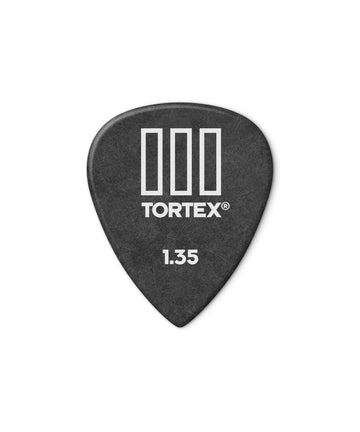 Jim Dunlop Tortex TIII Guitar Picks - Black, 1.35mm