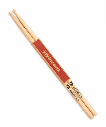 Dùi trống Wincent Hickory - 7ABT - Barrel Tip
