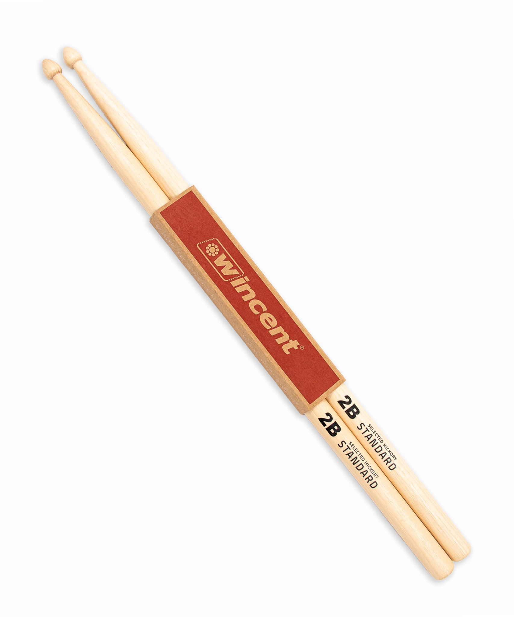 Dùi trống Wincent Hickory - 2B - Teadrop Tip