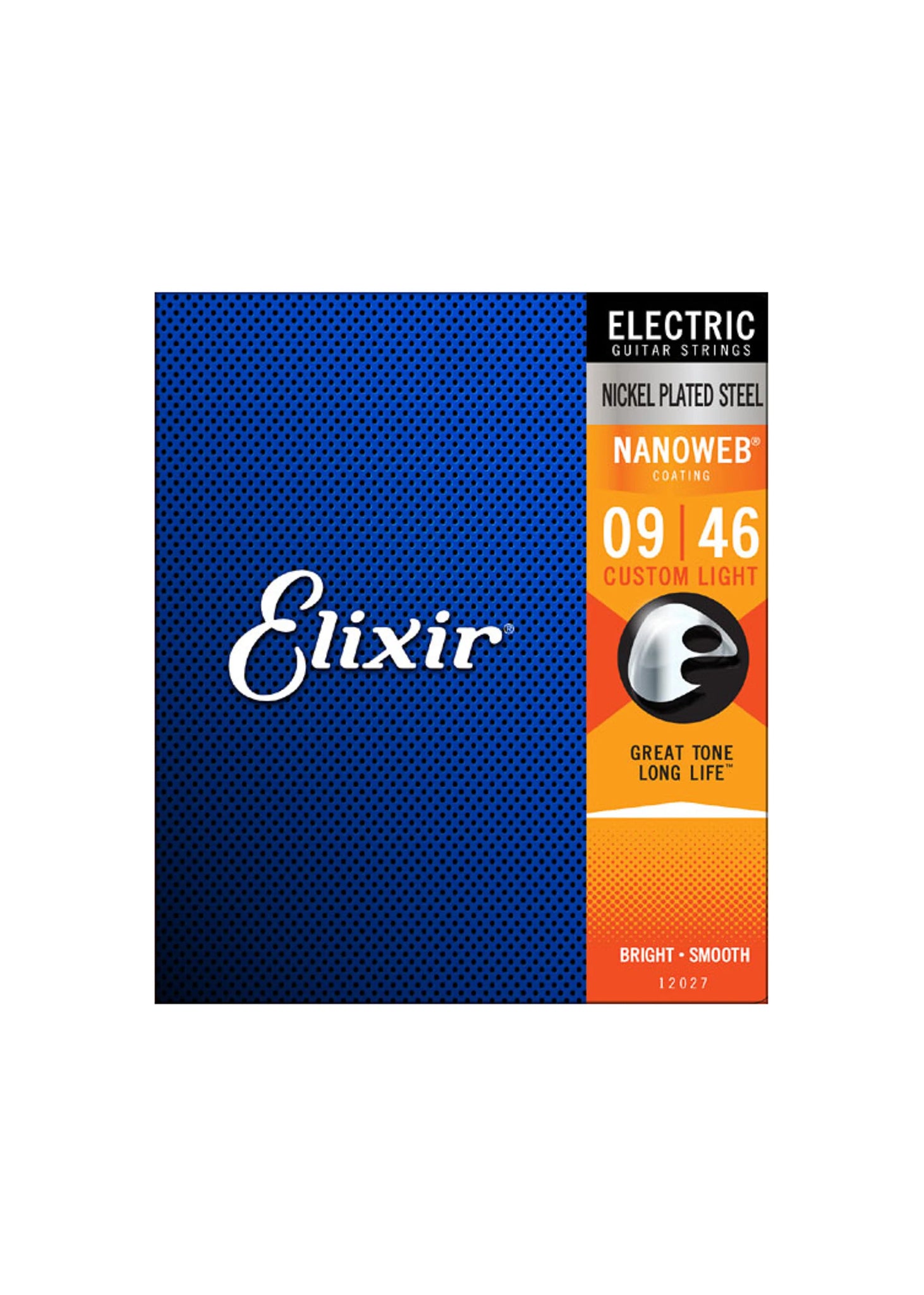 Elixir Nanoweb Electric Guitar Strings, Custom Light, 09-46