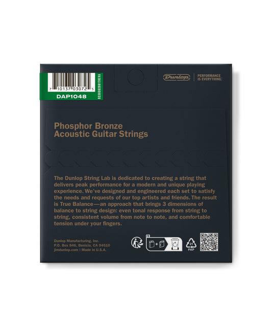Dây đàn thùng Jim Dunlop Phosphor Bronze Acoustic Guitar Strings 10-48