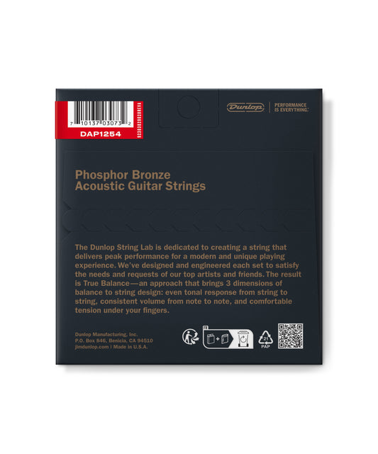 Dây đàn thùng Jim Dunlop Phosphor Bronze Acoustic Guitar Strings 12-54