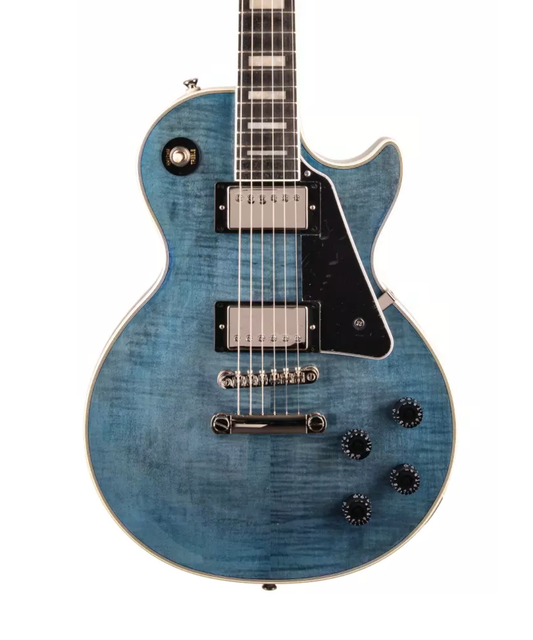 Đàn Guitar Điện Epiphone Limited Edition Les Paul Custom Figured Electric Guitar - Translucent Blue