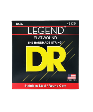 Dây đàn guitar bass DR Strings LEGEND™ - Polished Flatwound Stainless Steel Bass Strings: Medium 45-105