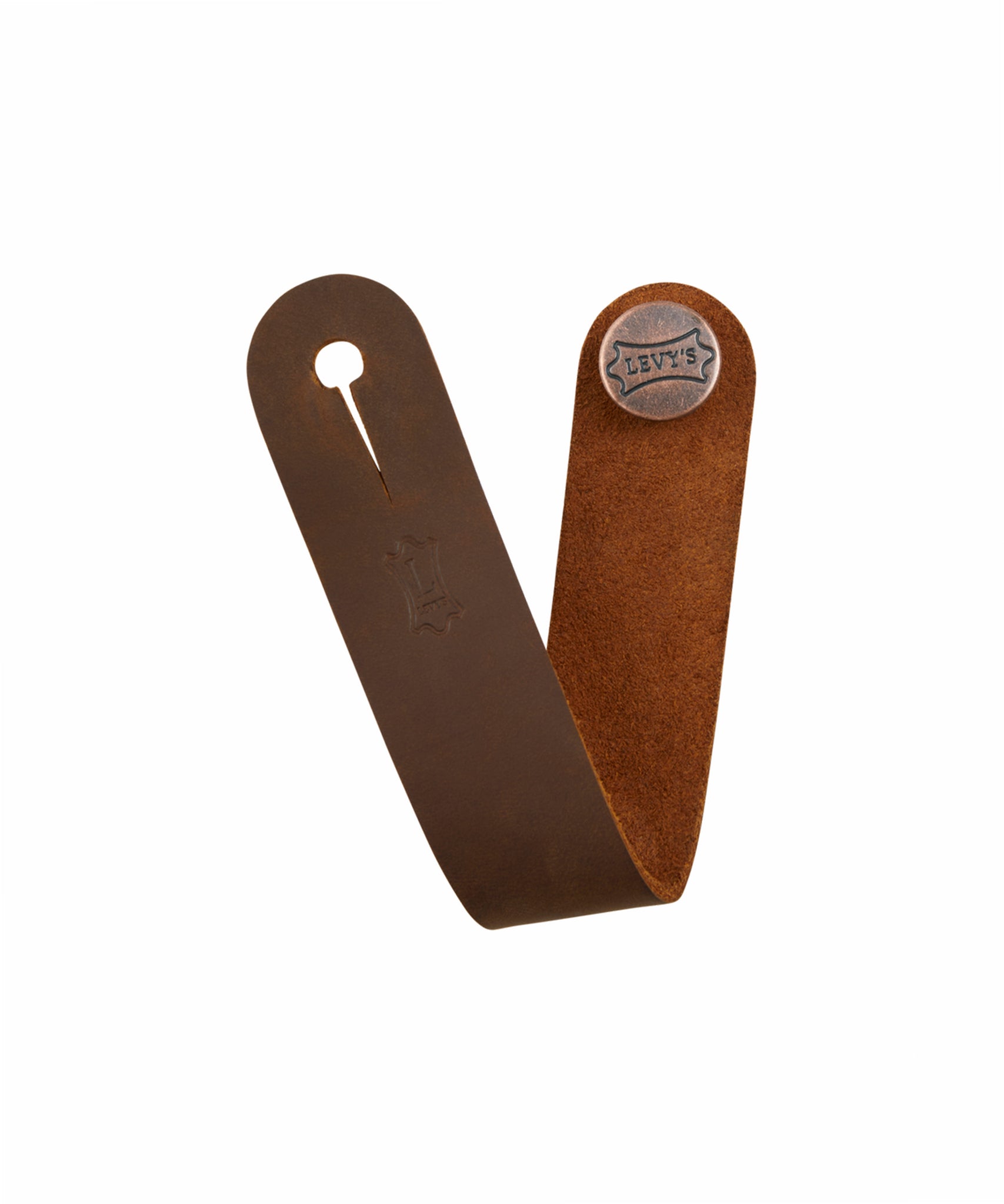 Bộ chuyển đổi dây đeo cho đàn thùng Levy's Brown Leather Headstock Strap Adapter for Acoustic Guitars