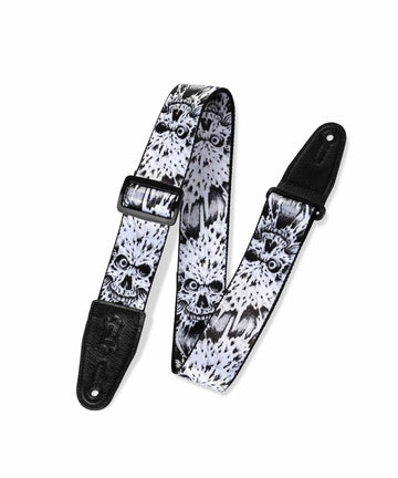 Levy's MP-16 Skull Series Polyester Guitar Strap - Zombie Skull