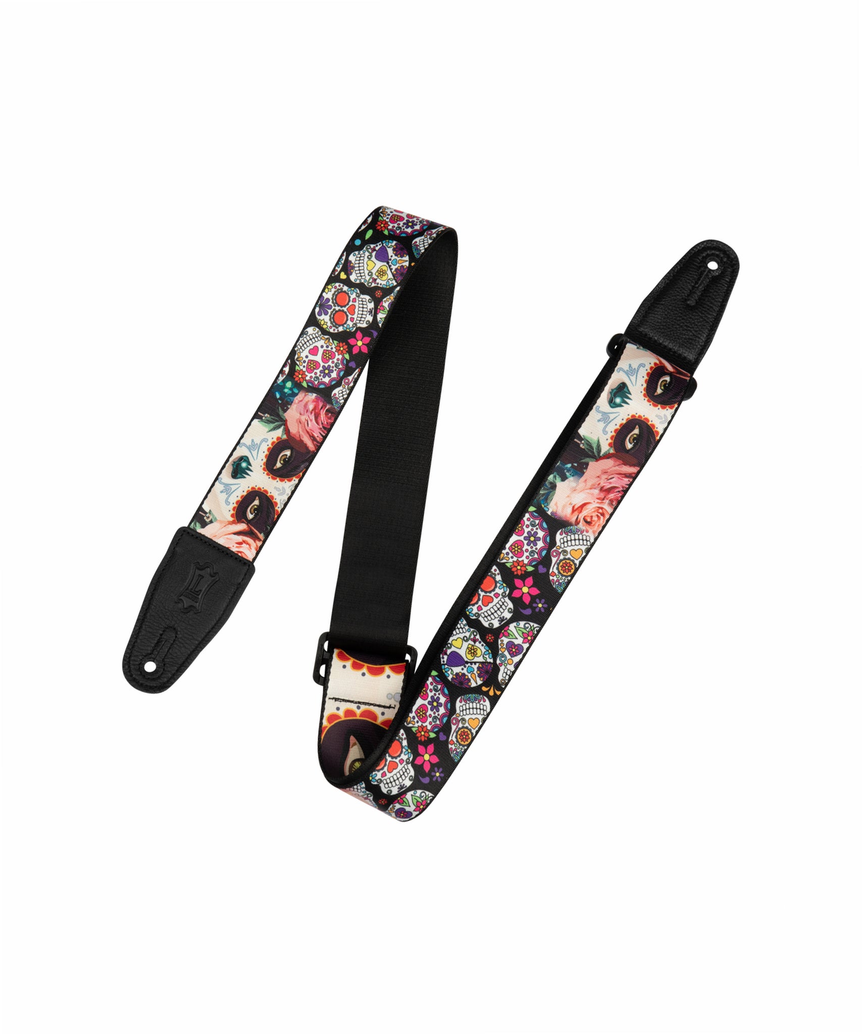 Dây đeo đàn guitar Levy's MDP Polyester Guitar Strap - Calaca Poly With Eyes