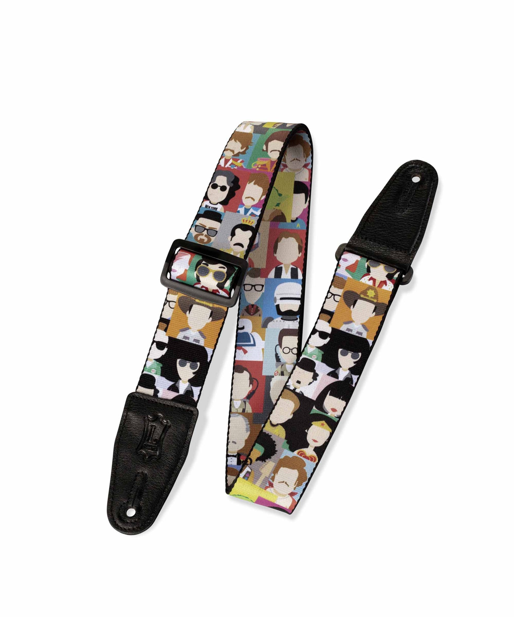 Levy's MPD2-104 Graphic Waves Series Polyester Guitar Strap - Pop Art