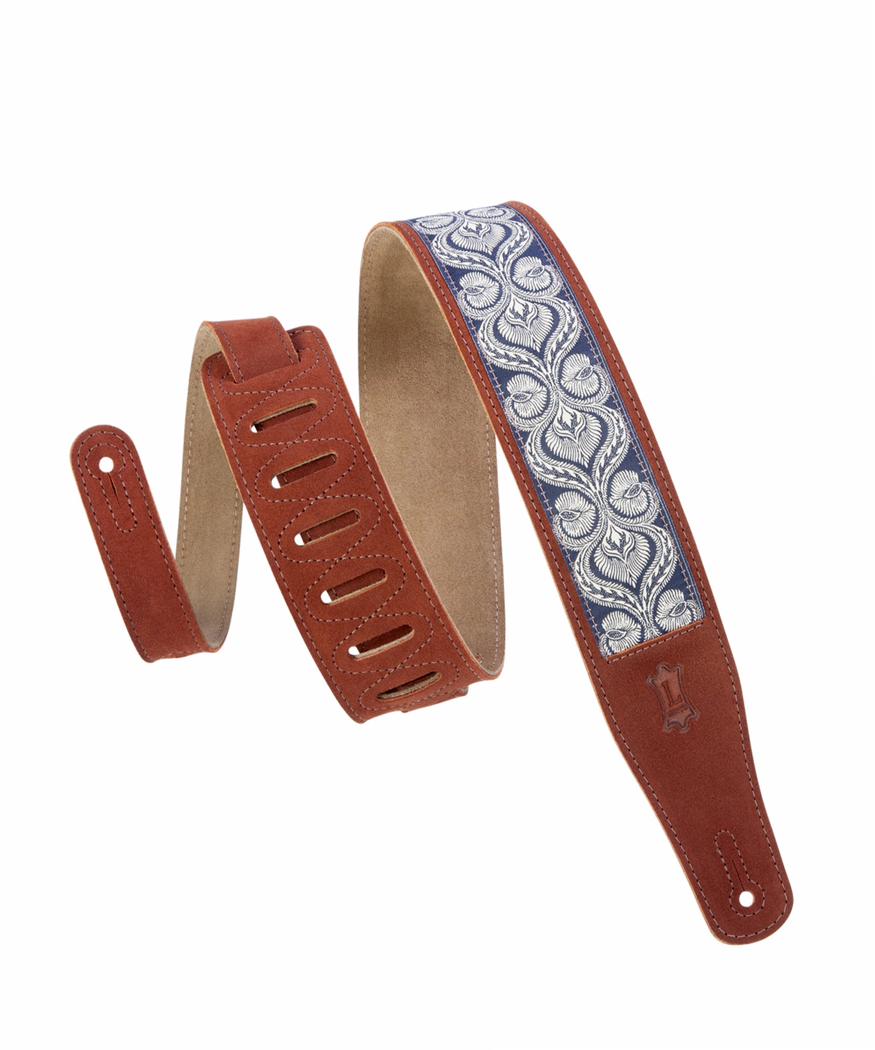 Dây đeo đàn guitar Levy's MSJ26-RST Levy's Woven Suede Series - Roasted