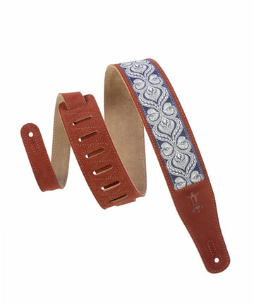 Dây đeo đàn guitar Levy's MSJ26-RST Levy's Woven Suede Series - Roasted