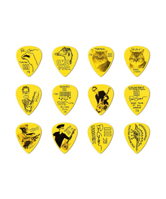 Phím đàn Jim Dunlop PG462P073 Paul Gilbert Custom Tortex TIII Signature Pick .73MM, Pack 12