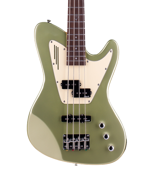 Đàn Bass Guitar Điện Magneto Ruby Bass RB-3000 Short Scale Bass Guitar, Olive Whisper