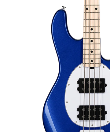 Đàn Bass Guitar Điện Sterling S.U.B Series Ray4 HH 4-String Electric Bass Guitar, Cobra Blue