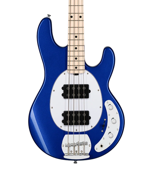 Đàn Bass Guitar Điện Sterling S.U.B Series Ray4 HH 4-String Electric Bass Guitar, Cobra Blue