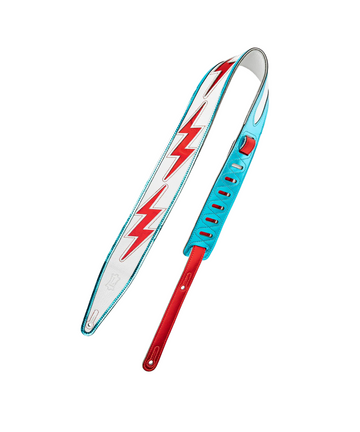 Dây đeo đàn guitar Levy's x Jodi Head '70s Icon Series Leather Guitar Strap - Glam Rock Lightning