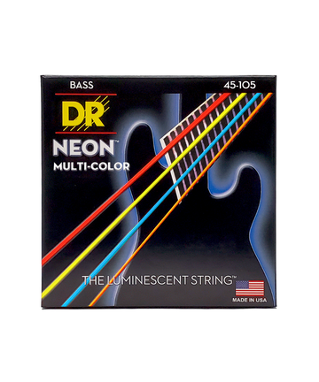 Dây Đàn Guitar Bass DR Strings Hi-Def Neon Multi-Color K3 Coated Bass Guitar Strings 0.45 - 105