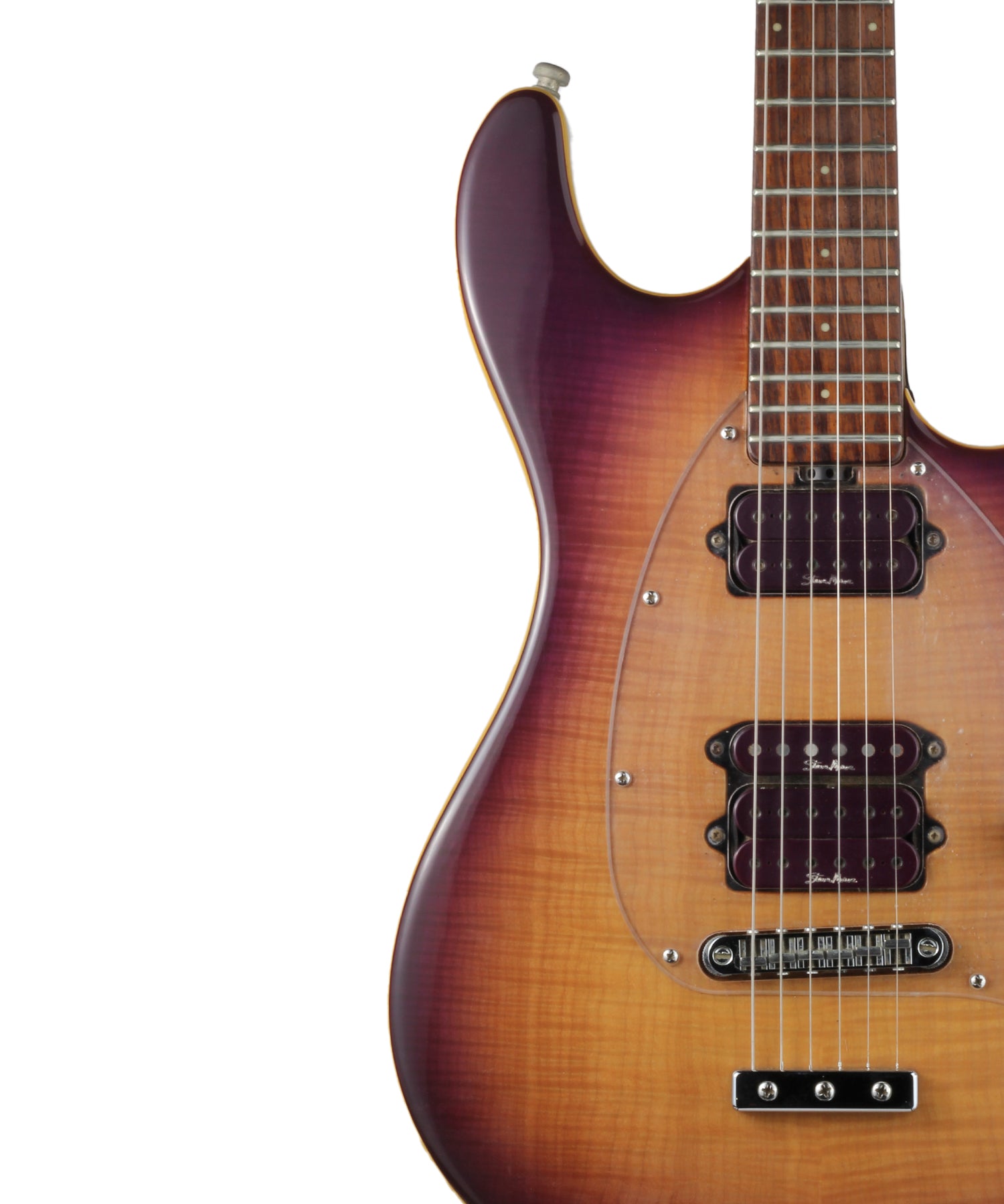 Ernie Ball Music Man Steve Morse Y2D Signature Flame Top - Purple Sunset