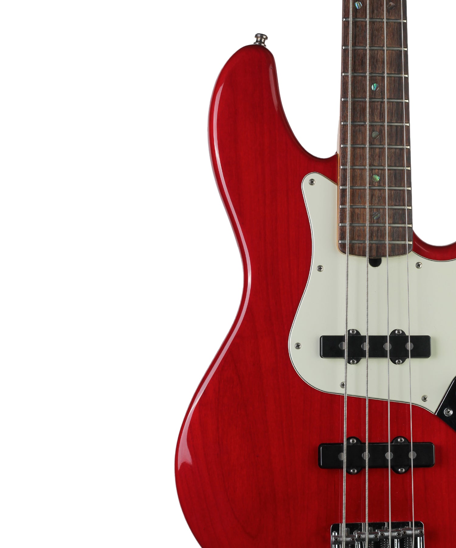 1998 Fender Deluxe Jazz Bass - Crimson Red Transparent