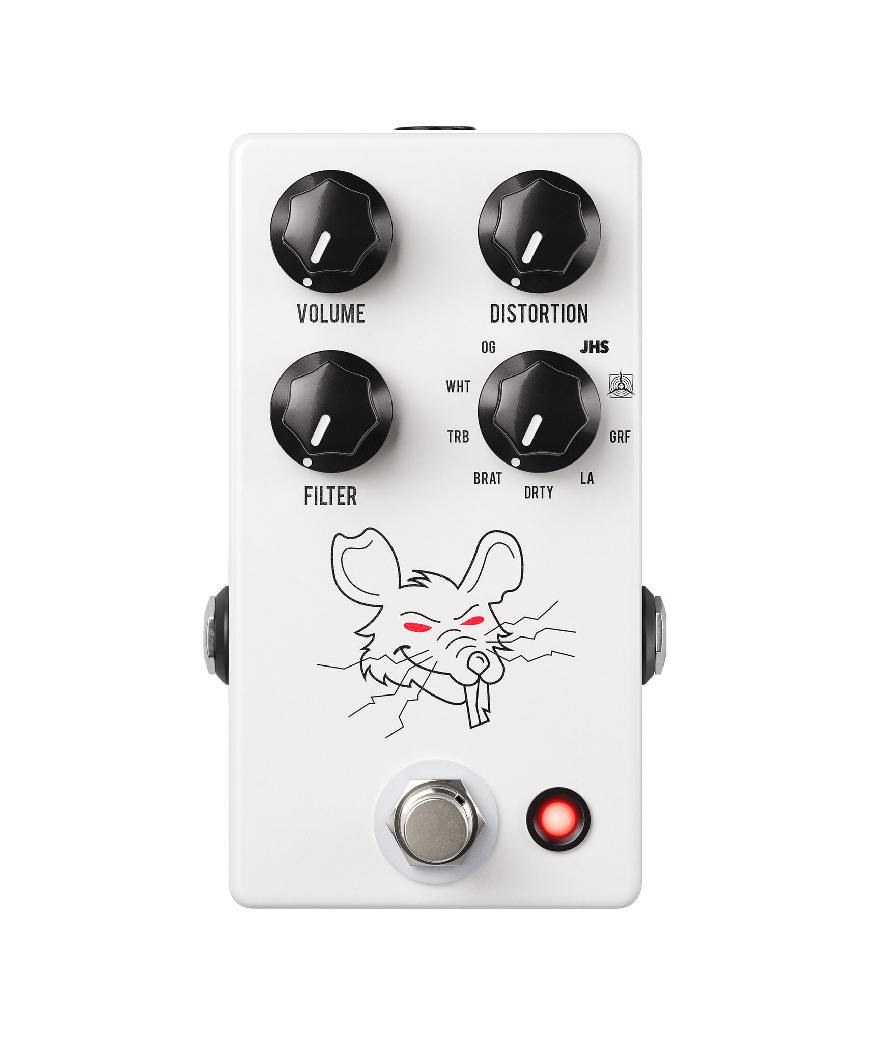 JHS PackRat Distortion Guitar Effects Pedal - White