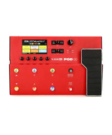 Line 6 POD Go Guitar Multi-effects Floor Processor - Limited Edition Red