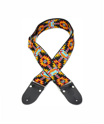 LM Products Azteca Guitar Strap - Black/Red