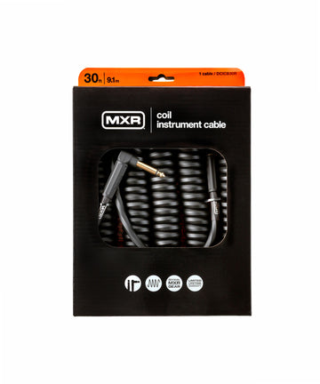 Bộ dây tín hiệu kèm đầu nối thẳng/vuông MXR Coil Instrument Cable - Black, 9.1 Mét