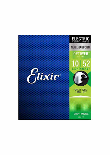 Elixir Optiweb Electric Guitar Strings, Light/Heavy, 10-52