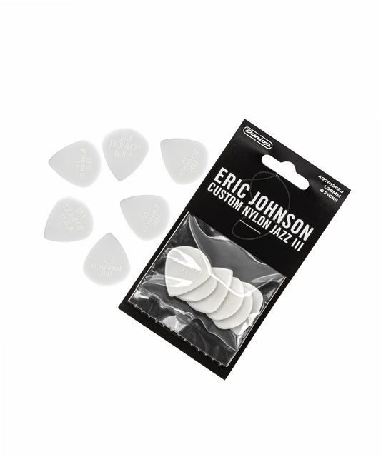 Phím đàn Jim Dunlop 407P138EJ Eric Johnson Custom Nylon Jazz III Pick (Pack of 6)