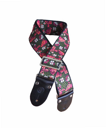 LM Products Flower Guitar Strap - Magenta