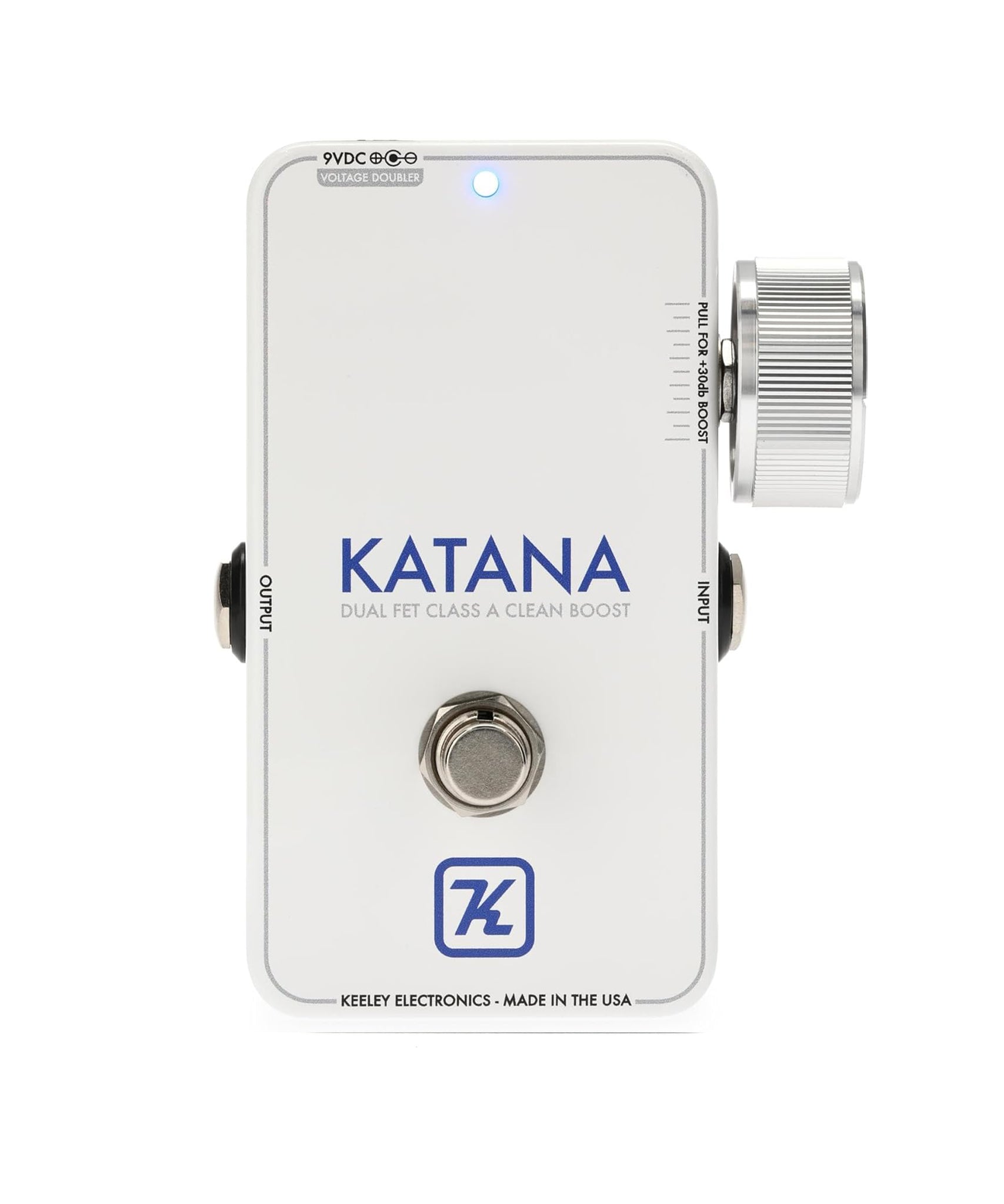 Keeley Katana Clean Boost Pedal - Throwback White