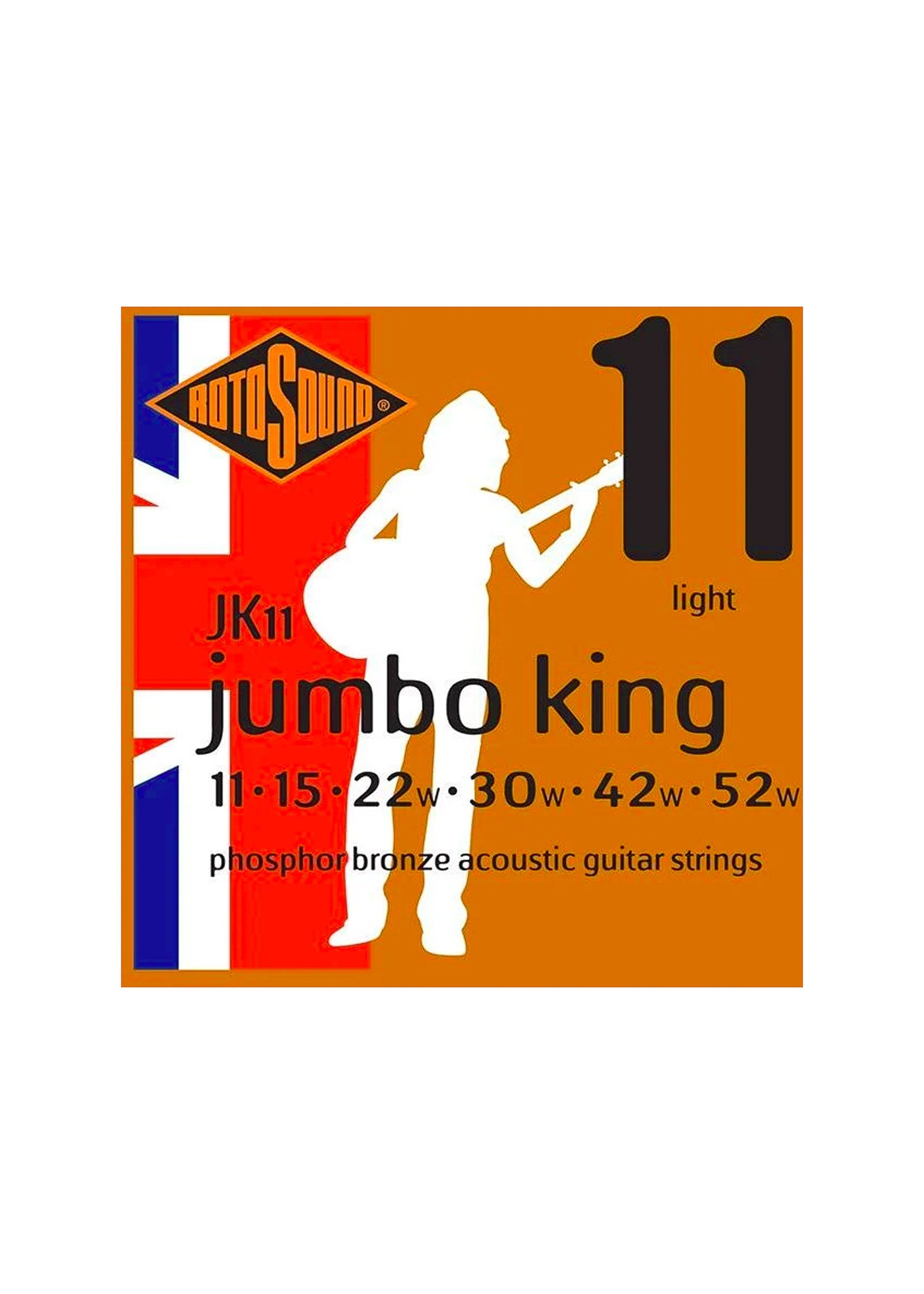 Rotosound JK11 Roto Phosphor Bronze Acoustic Guitar Strings - .011 -.052 Light