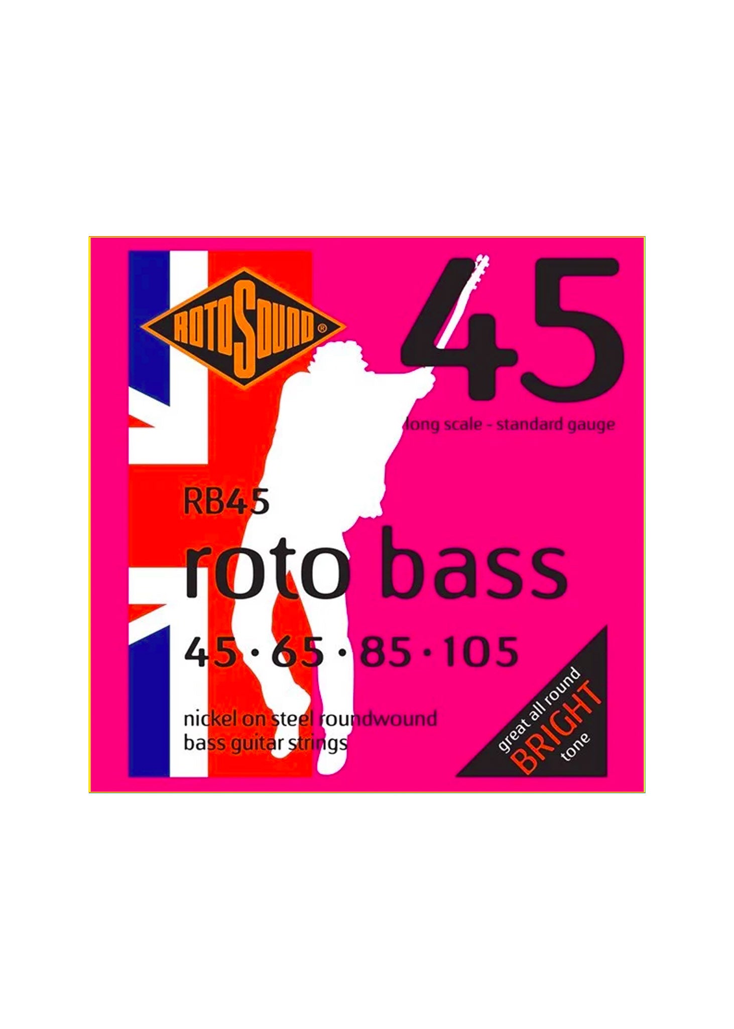 Rotosound RB45 Roto Nickel Electric Bass 4 Strings Long Scale 45-105 Standard