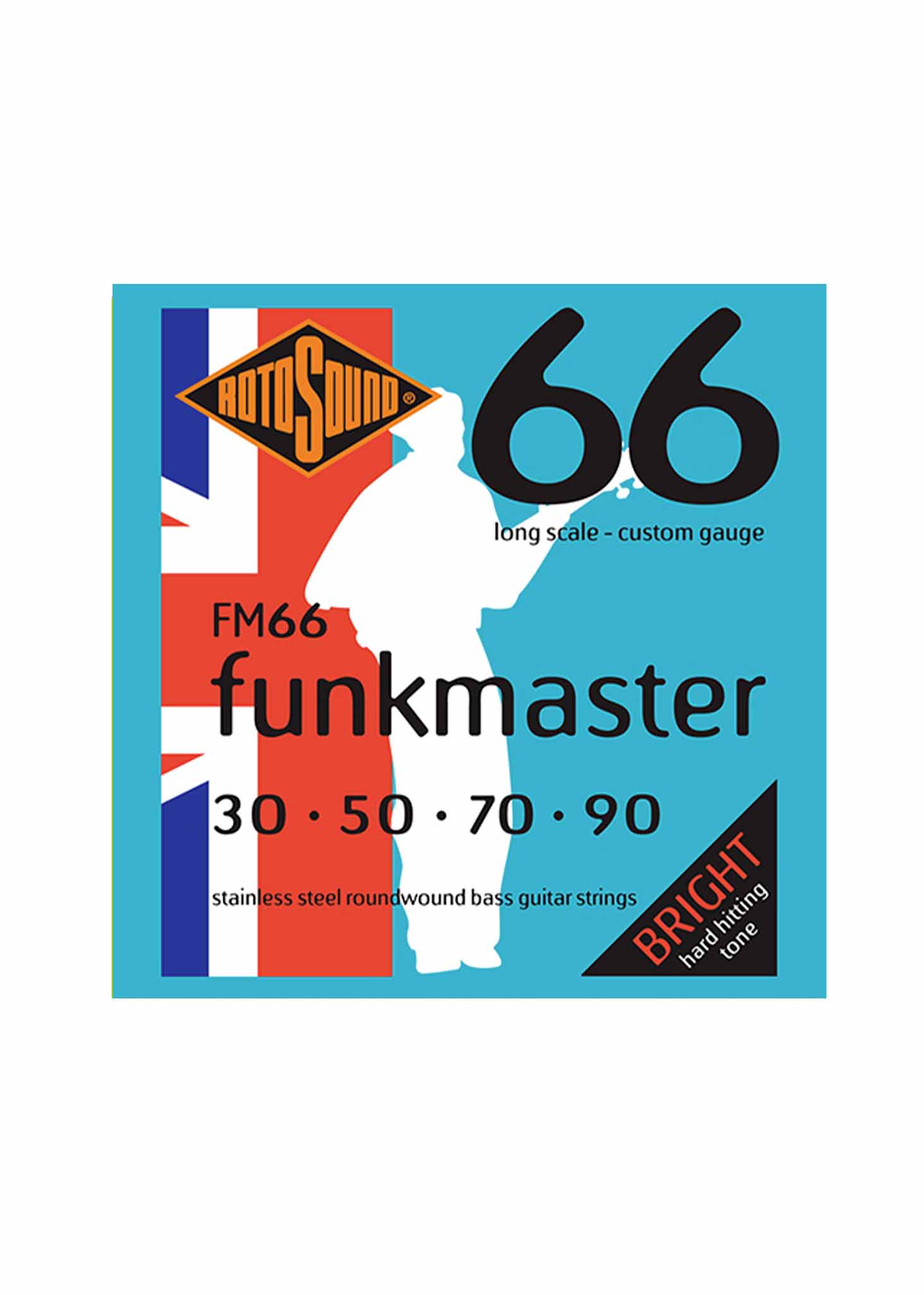 Rotosound FM66 Swing Bass 66 Stainless Steel Funkmaster Bass Guitar Strings