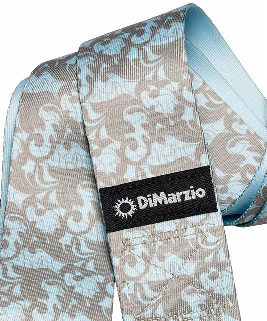 DiMarzio 2 Inch Steve Vai ClipLock® — UtoPIA™ Blue & Silver Guitar Strap